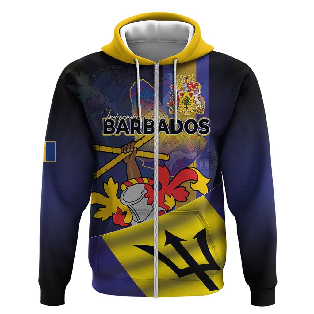 Barbados Independence Day Hoodie Coat of Arms with Freedom Emblems LT03
