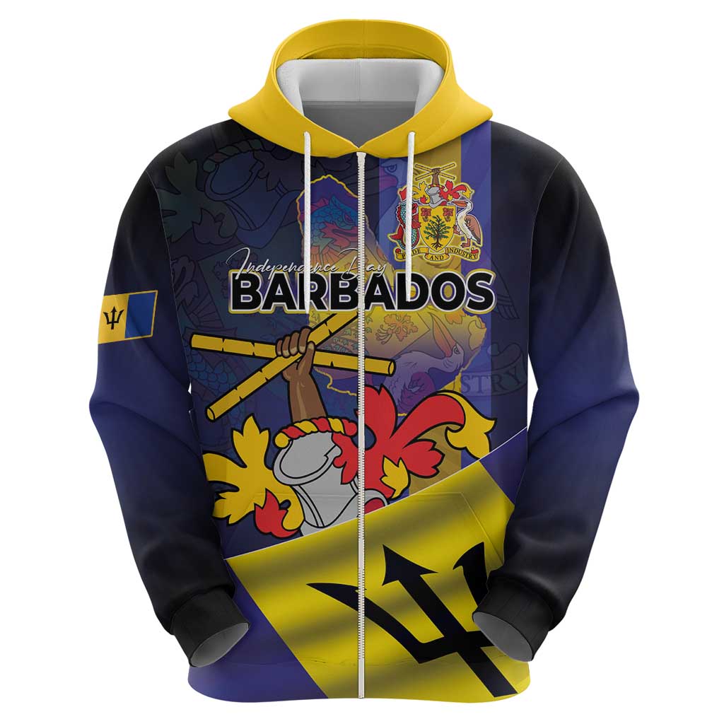 Barbados Independence Day Hoodie Coat of Arms with Freedom Emblems LT03