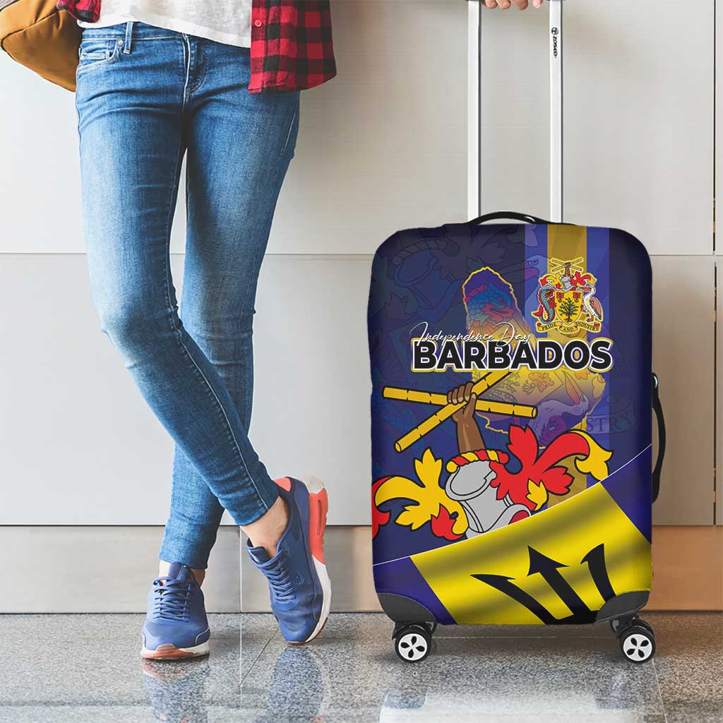 Barbados Independence Day Luggage Cover Coat of Arms with Freedom Emblems LT03