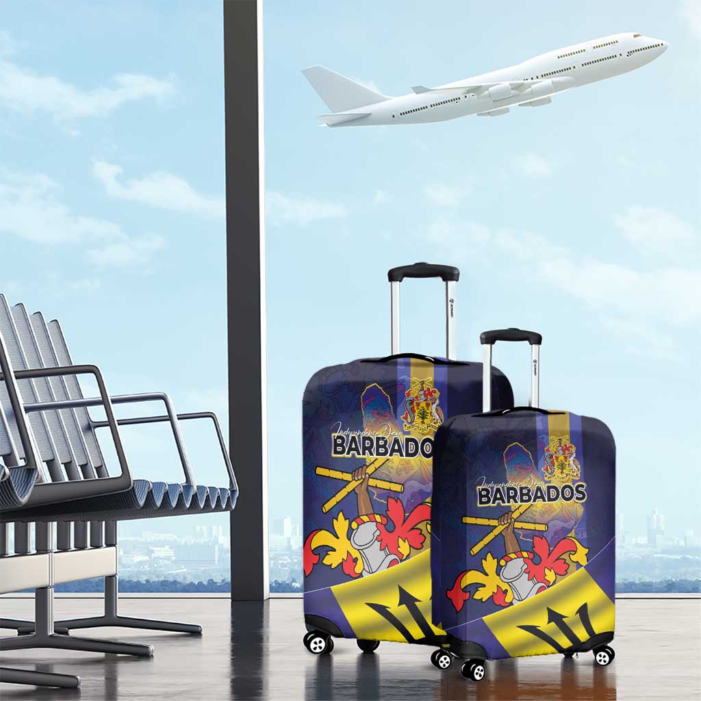 Barbados Independence Day Luggage Cover Coat of Arms with Freedom Emblems LT03