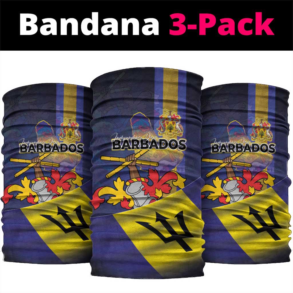 Barbados Independence Day Neck Gaiter Coat of Arms with Freedom Emblems LT03