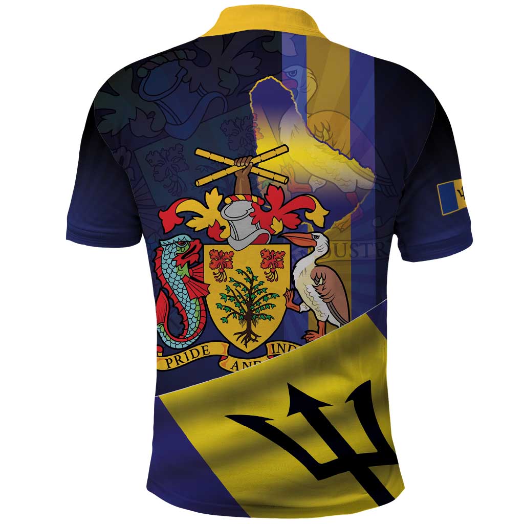 Barbados Independence Day Polo Shirt Coat of Arms with Freedom Emblems LT03