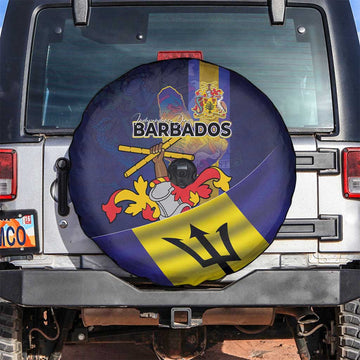 Barbados Independence Day Spare Tire Cover Coat of Arms with Freedom Emblems LT03