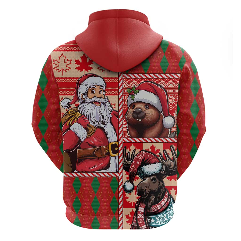 Canadian Christmas Hoodie Santa Hoho Holiday - A Beaver and Moose LT03
