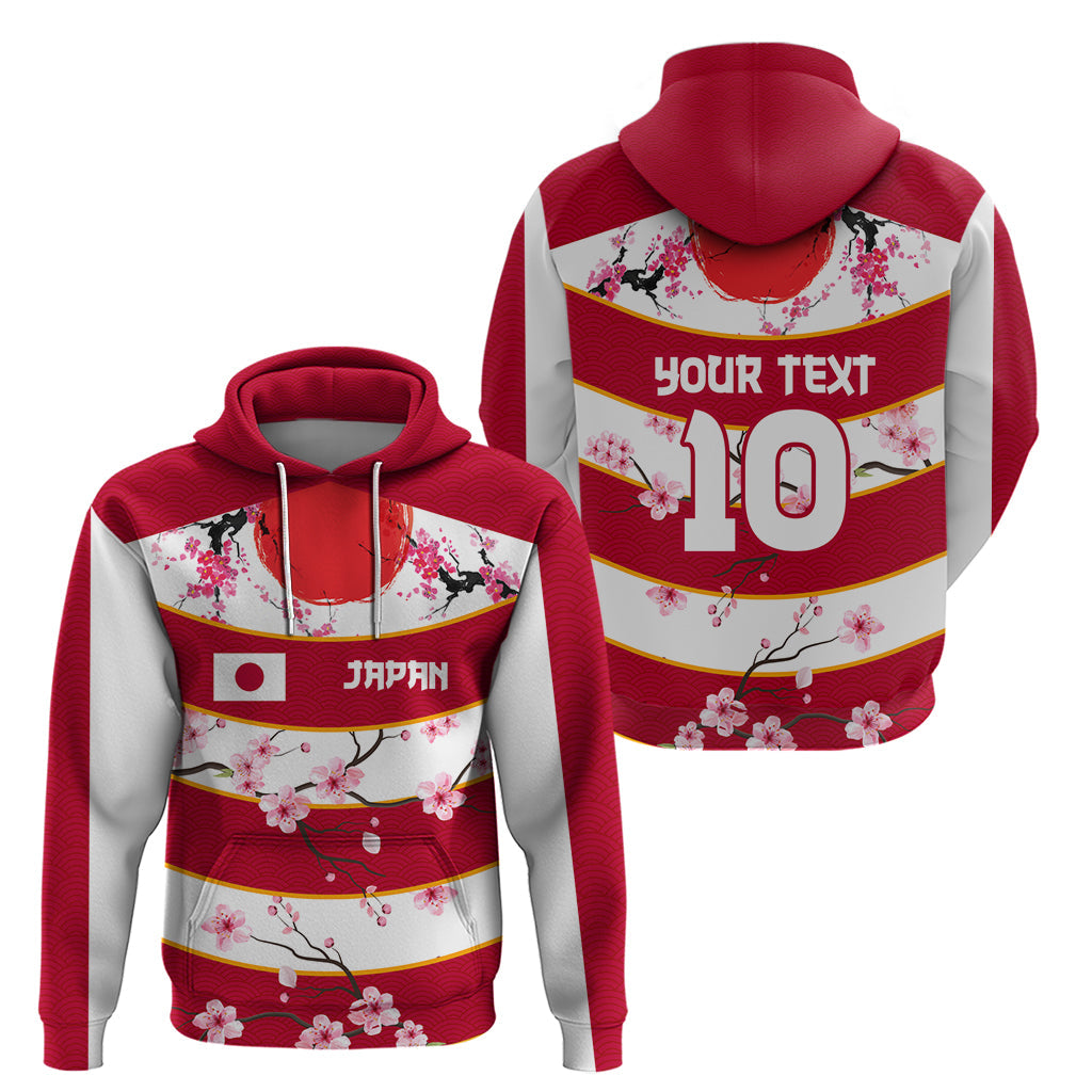 Custom Japan Rugby Hoodie Sakura Blossom Go Champion 2024 LT03