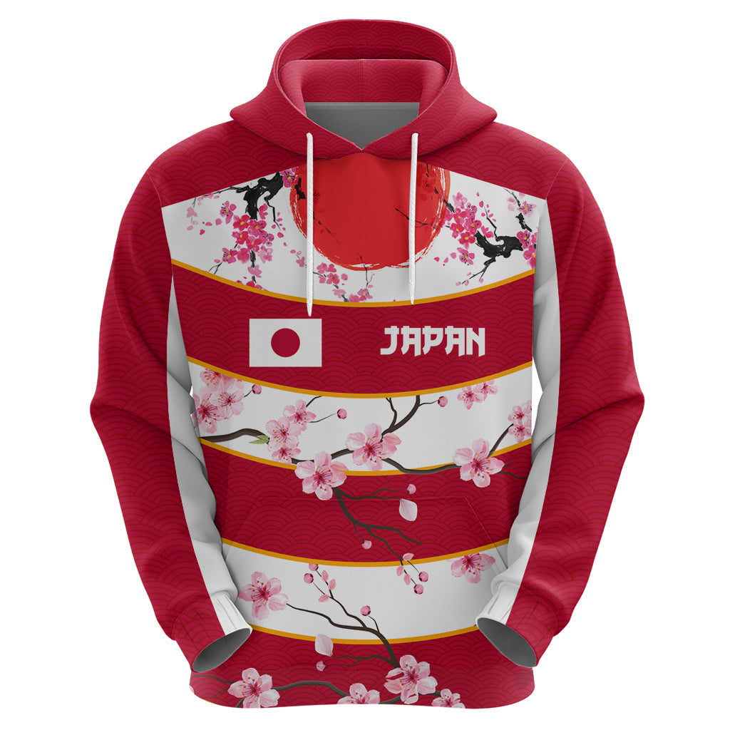 Custom Japan Rugby Hoodie Sakura Blossom Go Champion 2024 LT03