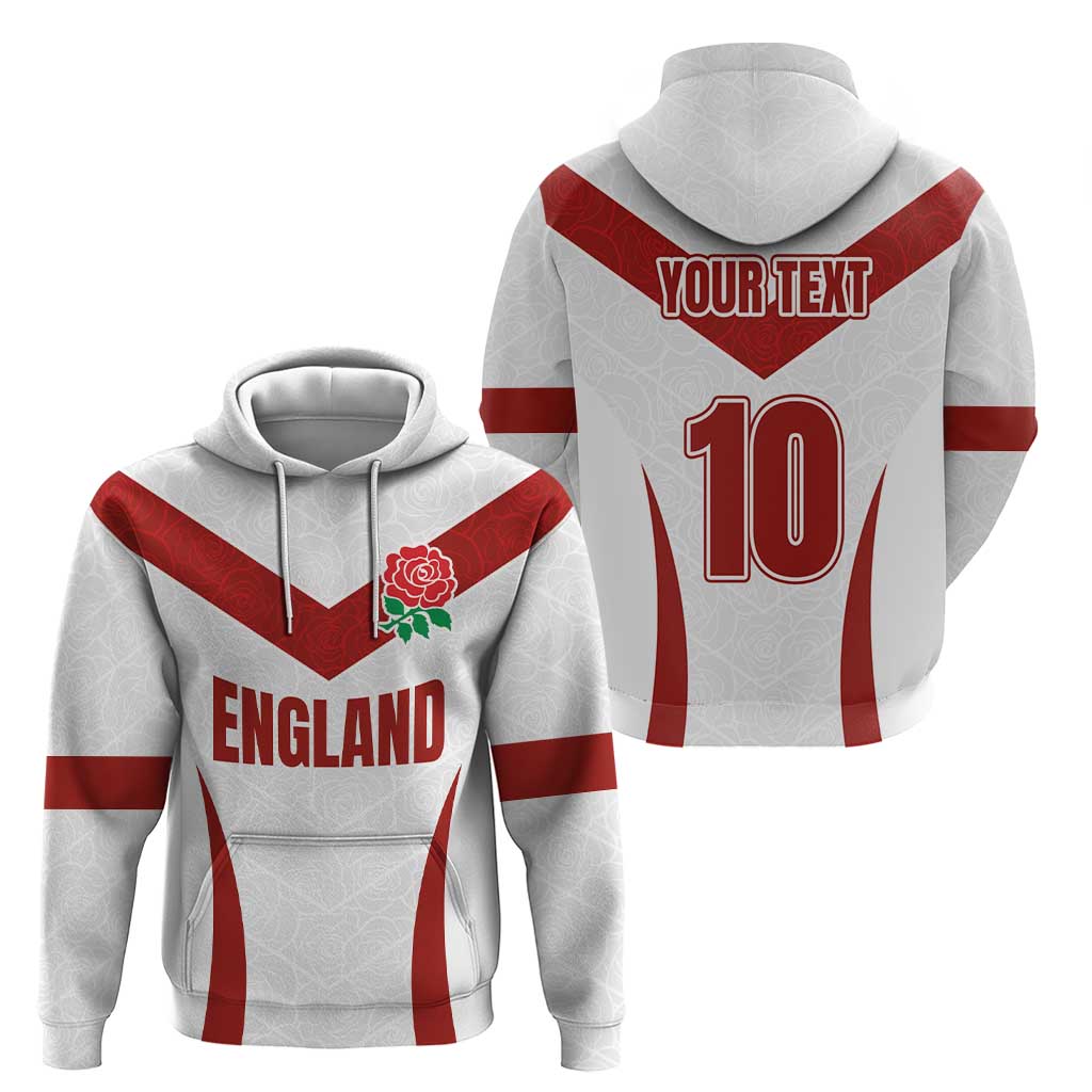 Custom England Rugby-The Red Rose Hoodie Go Champions LT03