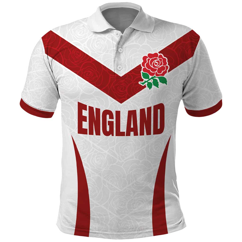 Custom England Rugby-The Red Rose Polo Shirt Go Champions LT03