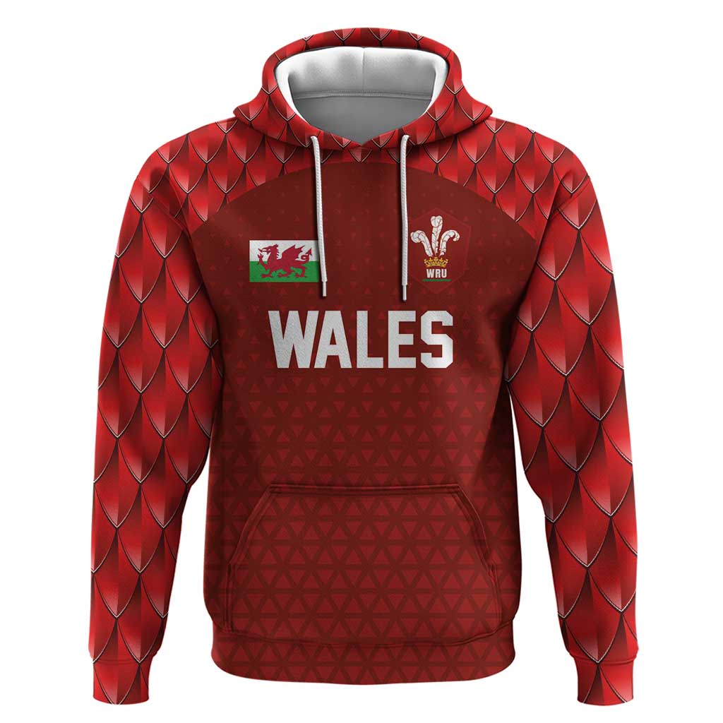 Custom Wales Rugby-The Three Feathers Hoodie Go Champions LT03