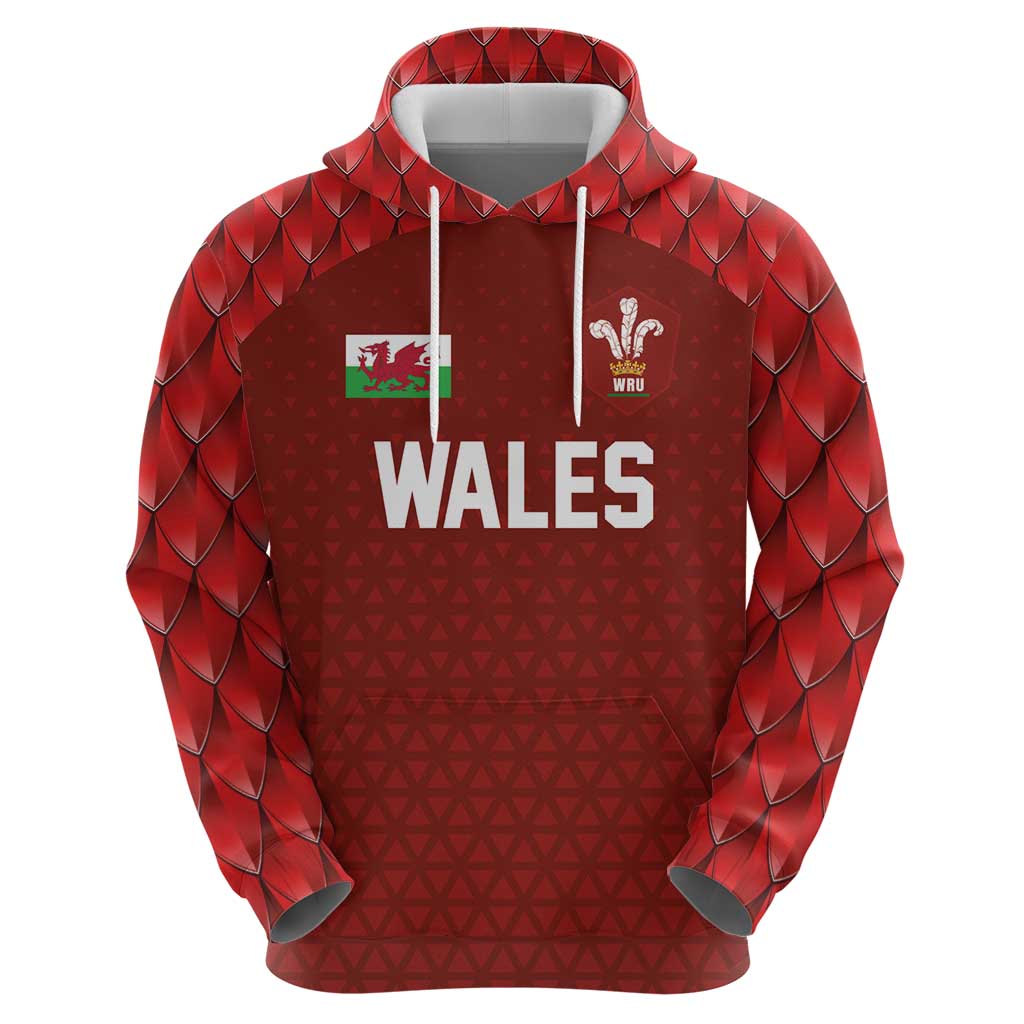 Custom Wales Rugby-The Three Feathers Hoodie Go Champions LT03