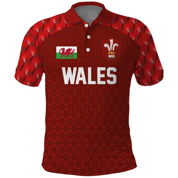 Custom Wales Rugby-The Three Feathers Polo Shirt Go Champions LT03
