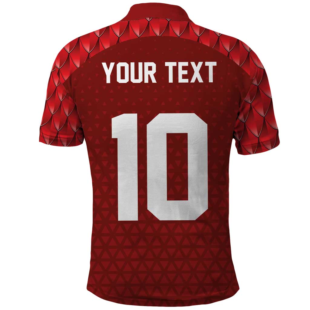 Custom Wales Rugby-The Three Feathers Polo Shirt Go Champions LT03