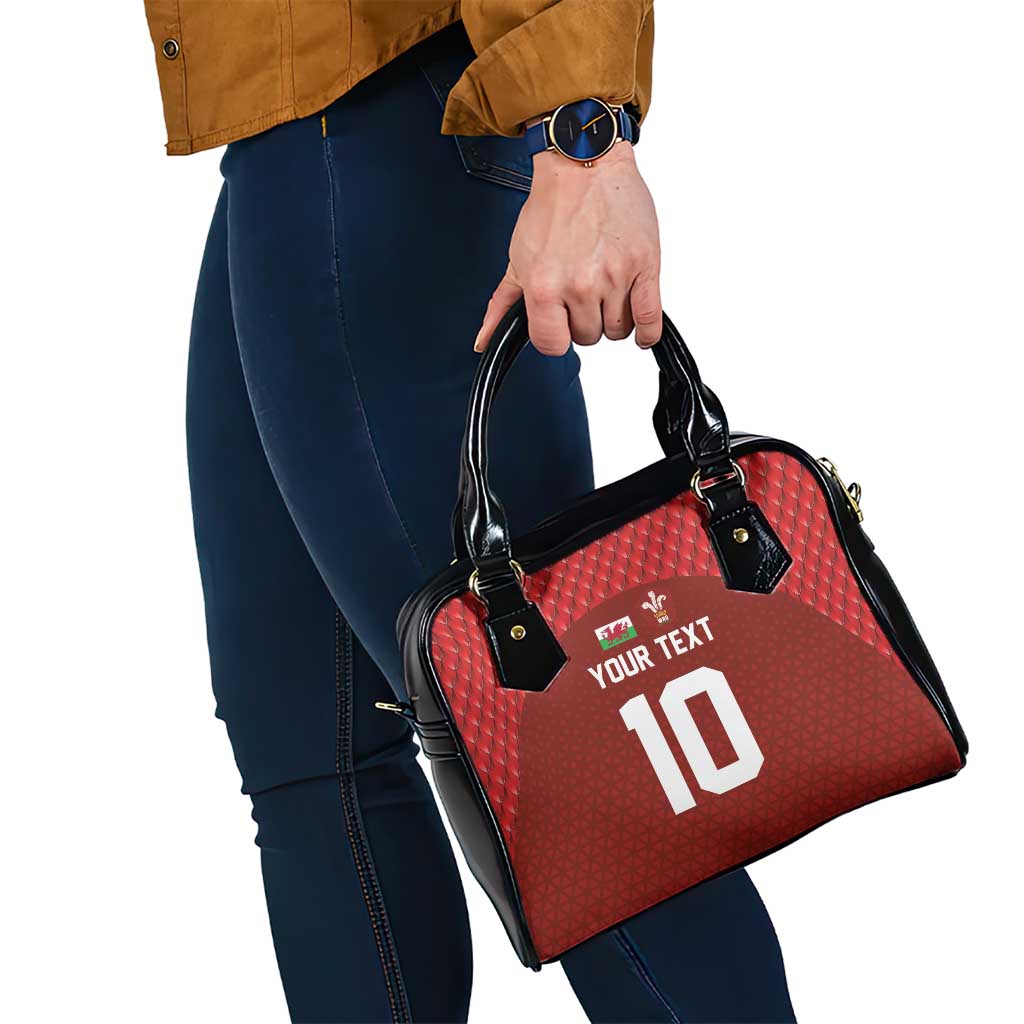 Custom Wales Rugby-The Three Feathers Shoulder Handbag Go Champions LT03
