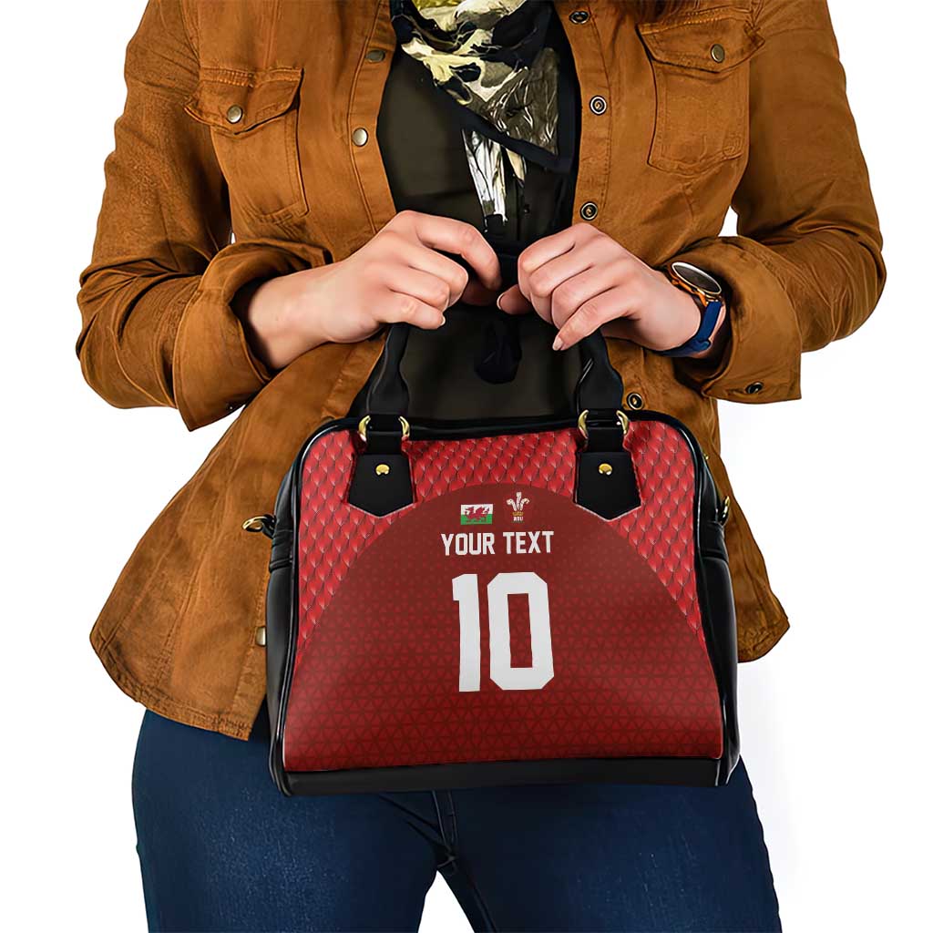 Custom Wales Rugby-The Three Feathers Shoulder Handbag Go Champions LT03