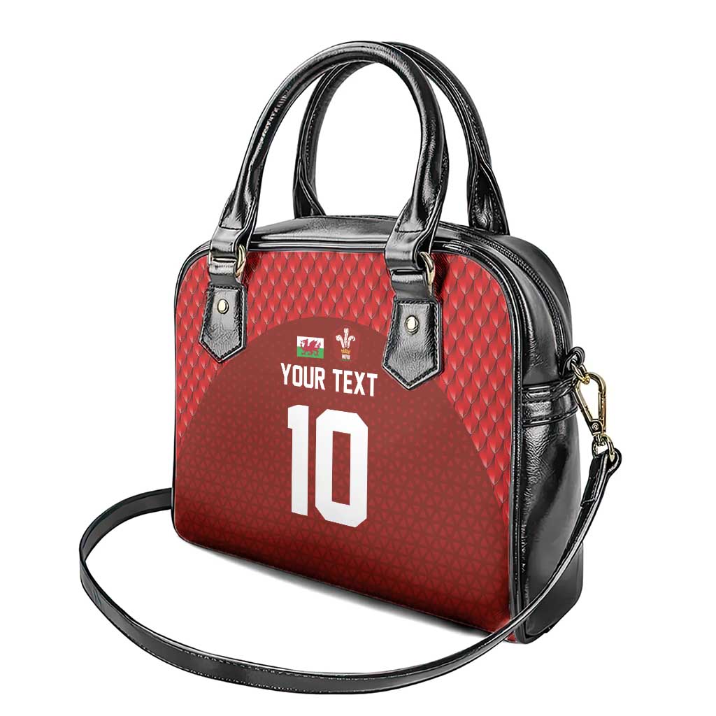 Custom Wales Rugby-The Three Feathers Shoulder Handbag Go Champions LT03