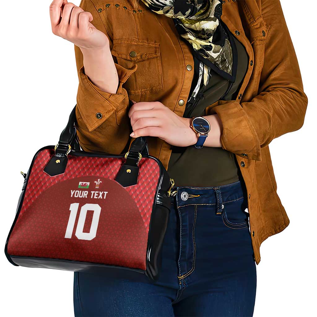 Custom Wales Rugby-The Three Feathers Shoulder Handbag Go Champions LT03