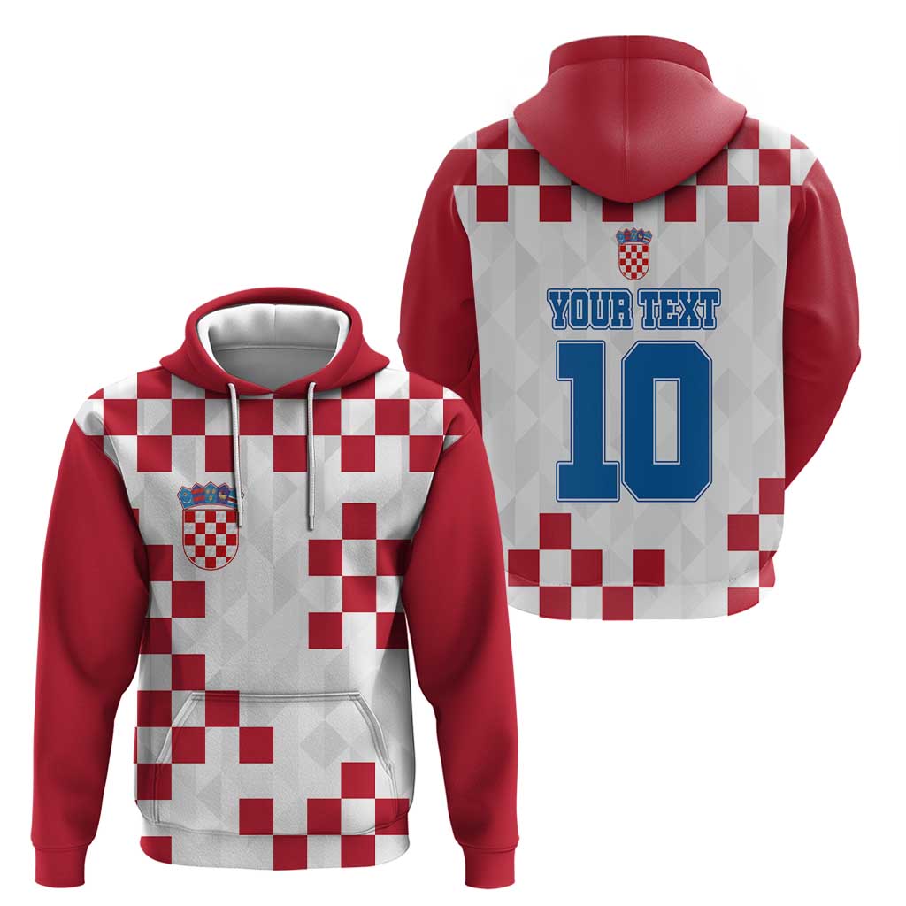 Custom Croatia Football 2024 Go Champion Hoodie LT03