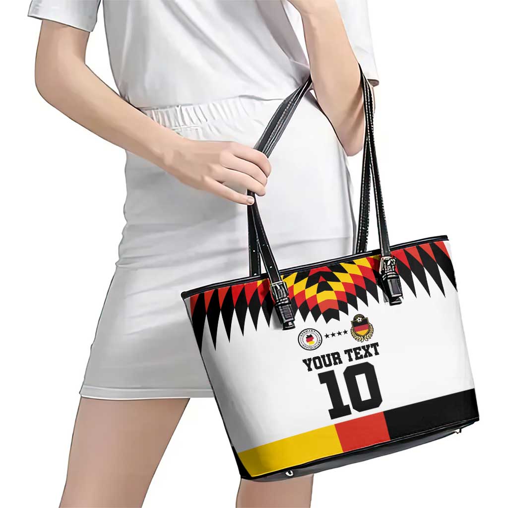 Custom Germany Football 2024 Go Champion Leather Tote Bag Design 90s Style Home Color LT03