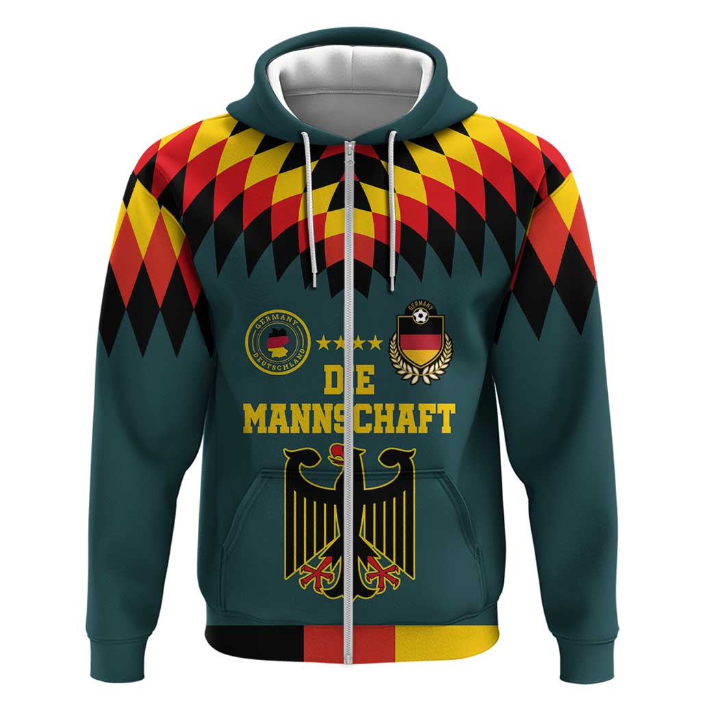 Custom Germany Football 2024 Go Champion Hoodie Design 90s Style Away Color LT03