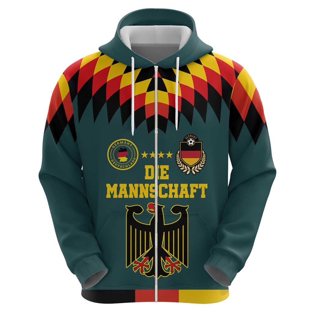 Custom Germany Football 2024 Go Champion Hoodie Design 90s Style Away Color LT03
