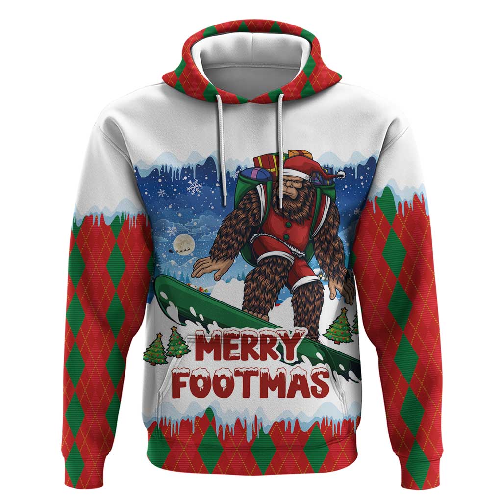 Christmas Bigfoot Ride Snowboard Hoodie Merry Footmas Xmas Style LT03