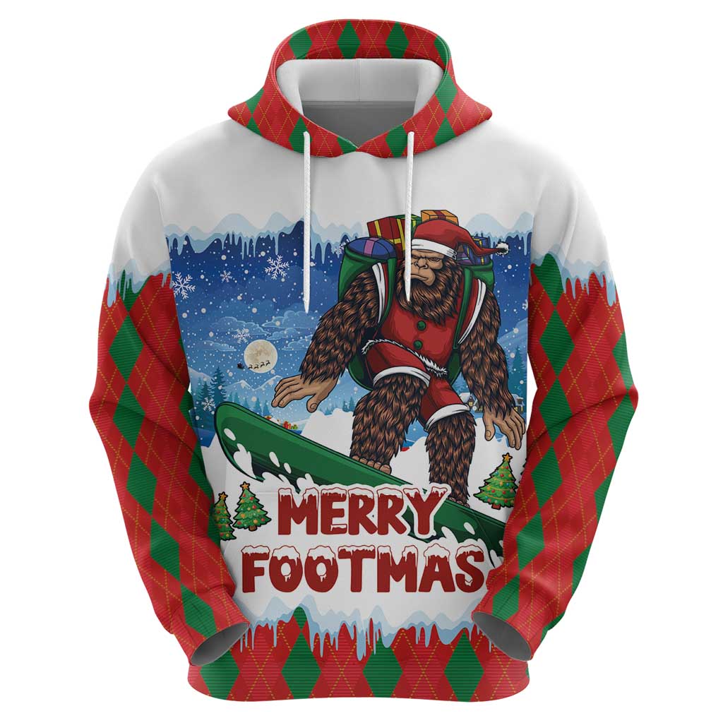 Christmas Bigfoot Ride Snowboard Hoodie Merry Footmas Xmas Style LT03