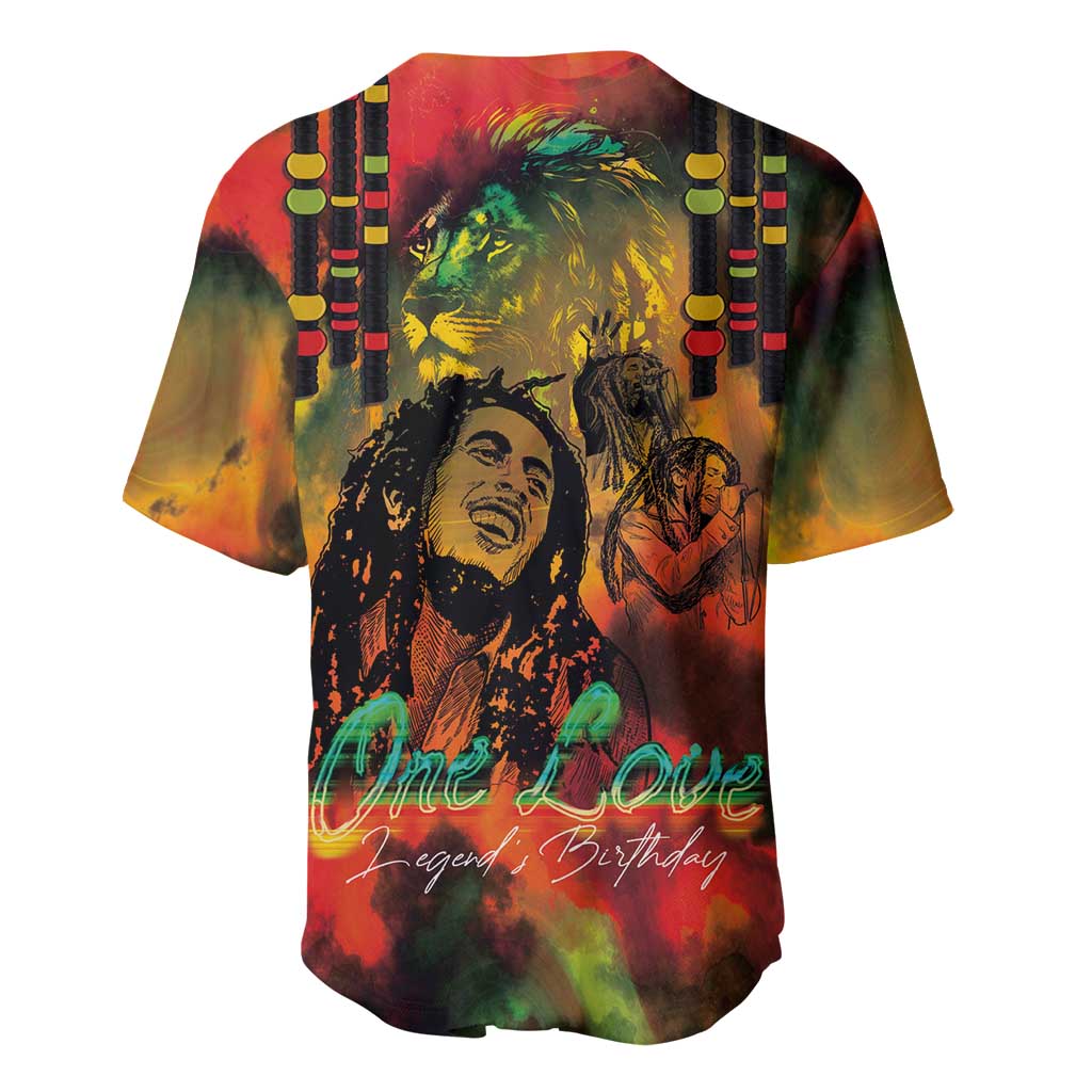 Afro-Jamaican Reggae Legend's Birthday Baseball Jersey One Love Jamaica LT03