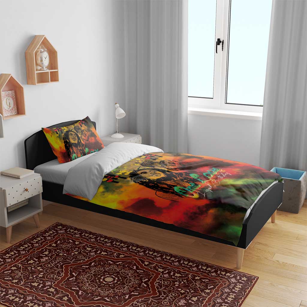 Afro-Jamaican Reggae Legend's Birthday Bedding Set One Love Jamaica LT03
