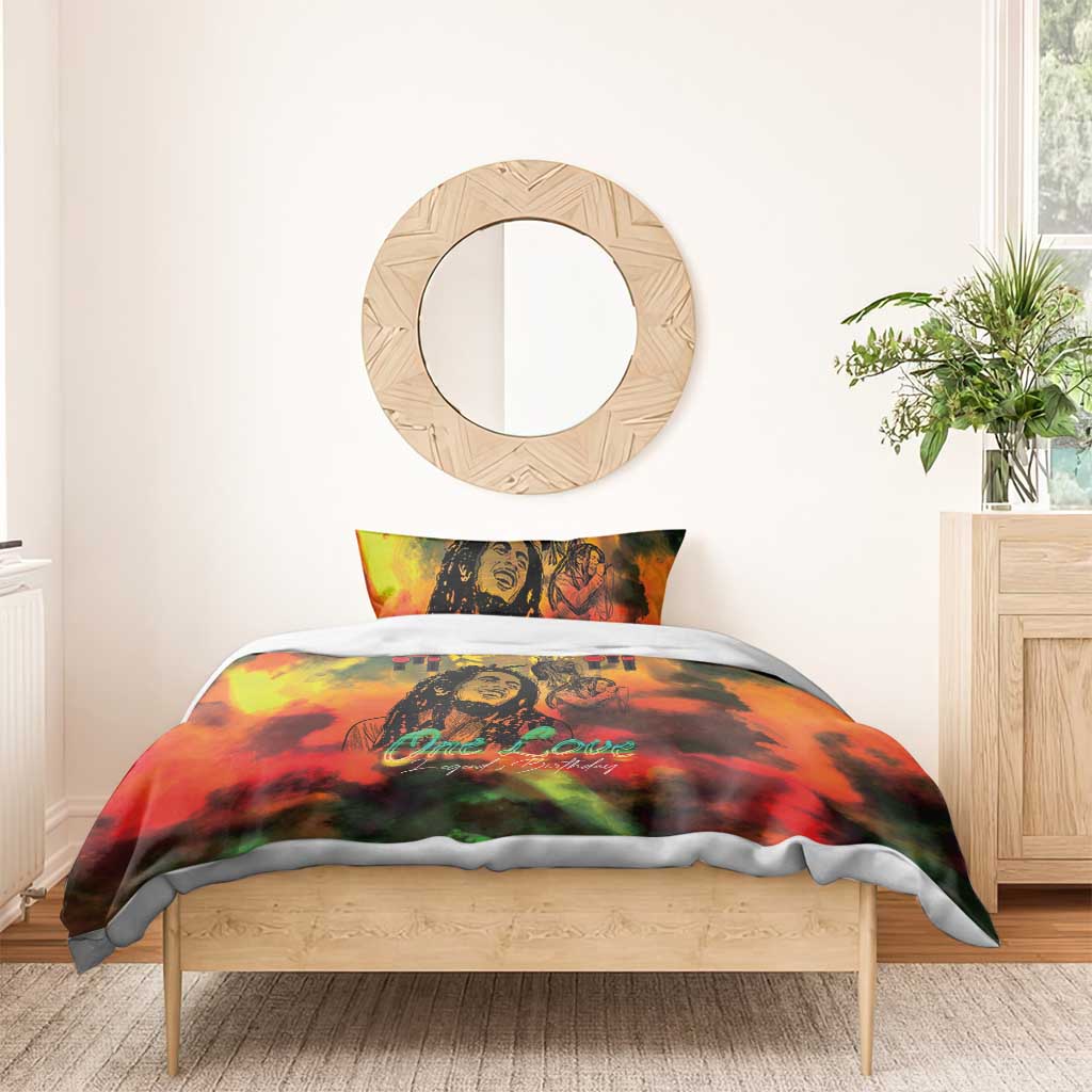 Afro-Jamaican Reggae Legend's Birthday Bedding Set One Love Jamaica LT03