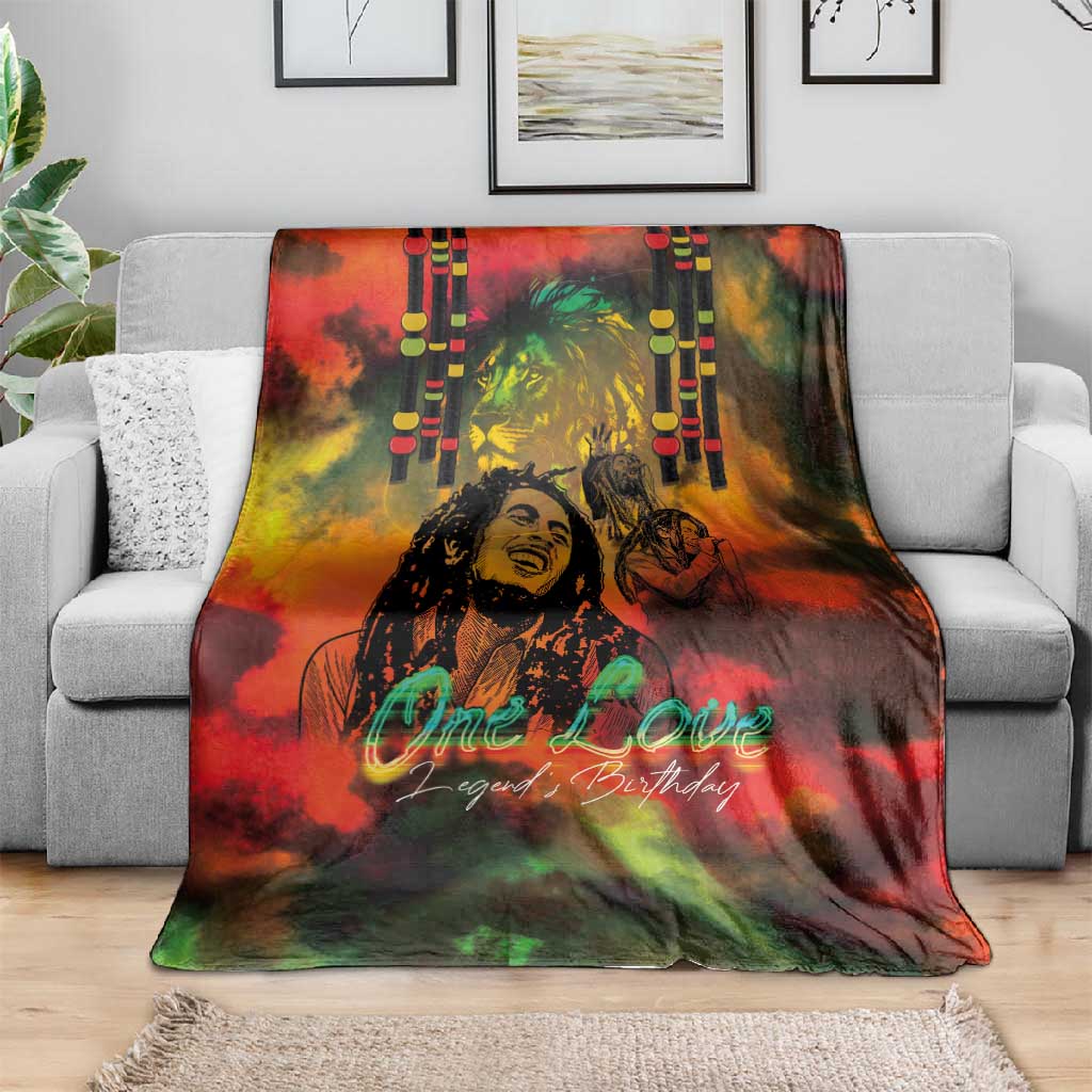 Afro-Jamaican Reggae Legend's Birthday Blanket One Love Jamaica LT03