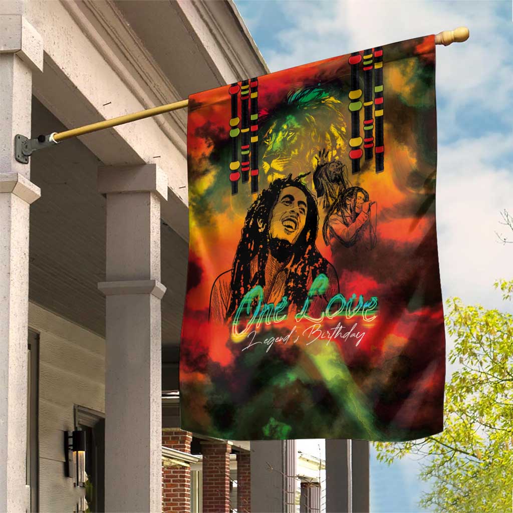 Afro-Jamaican Reggae Legend's Birthday Garden Flag One Love Jamaica LT03