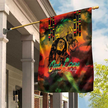 Afro-Jamaican Reggae Legend's Birthday Garden Flag One Love Jamaica LT03