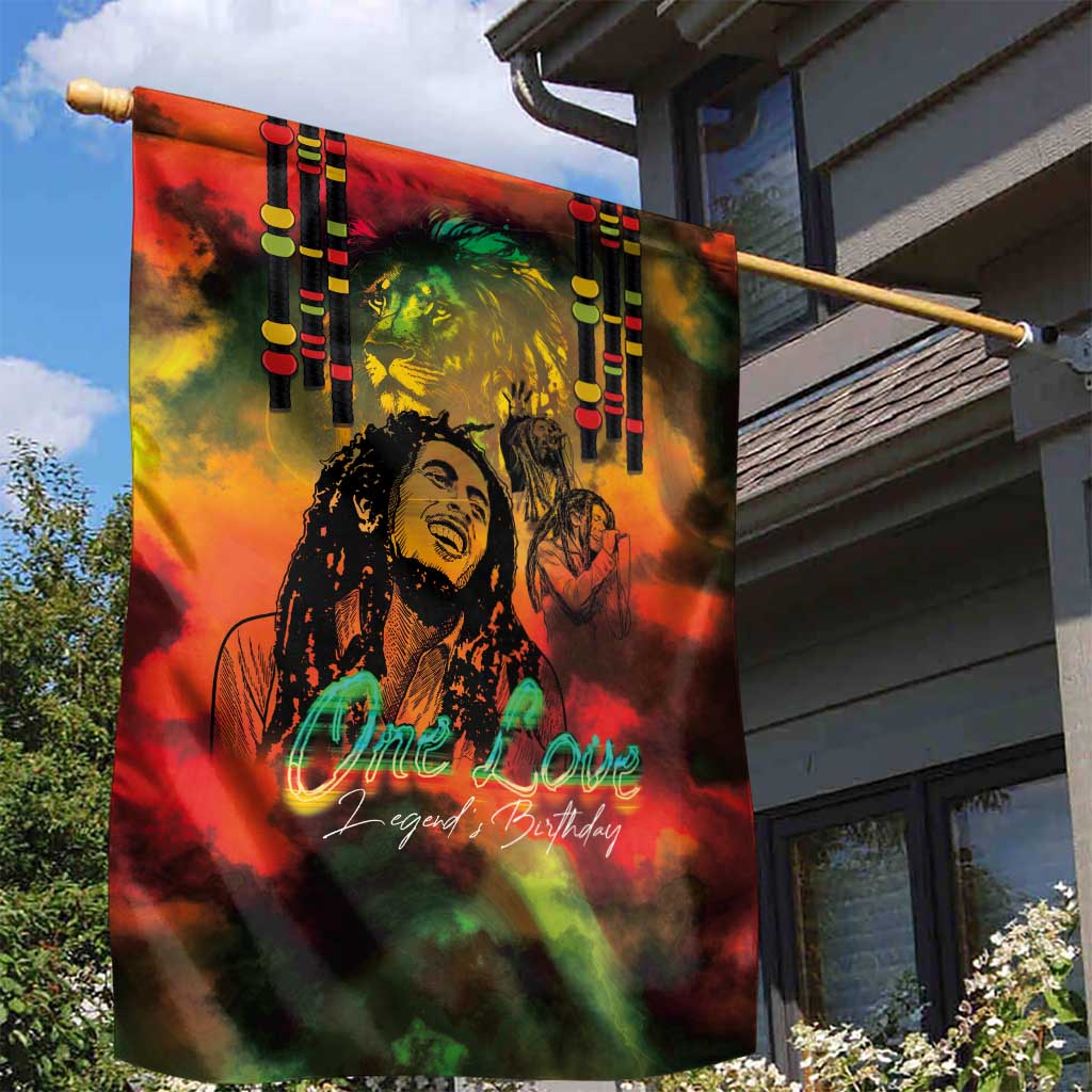 Afro-Jamaican Reggae Legend's Birthday Garden Flag One Love Jamaica LT03