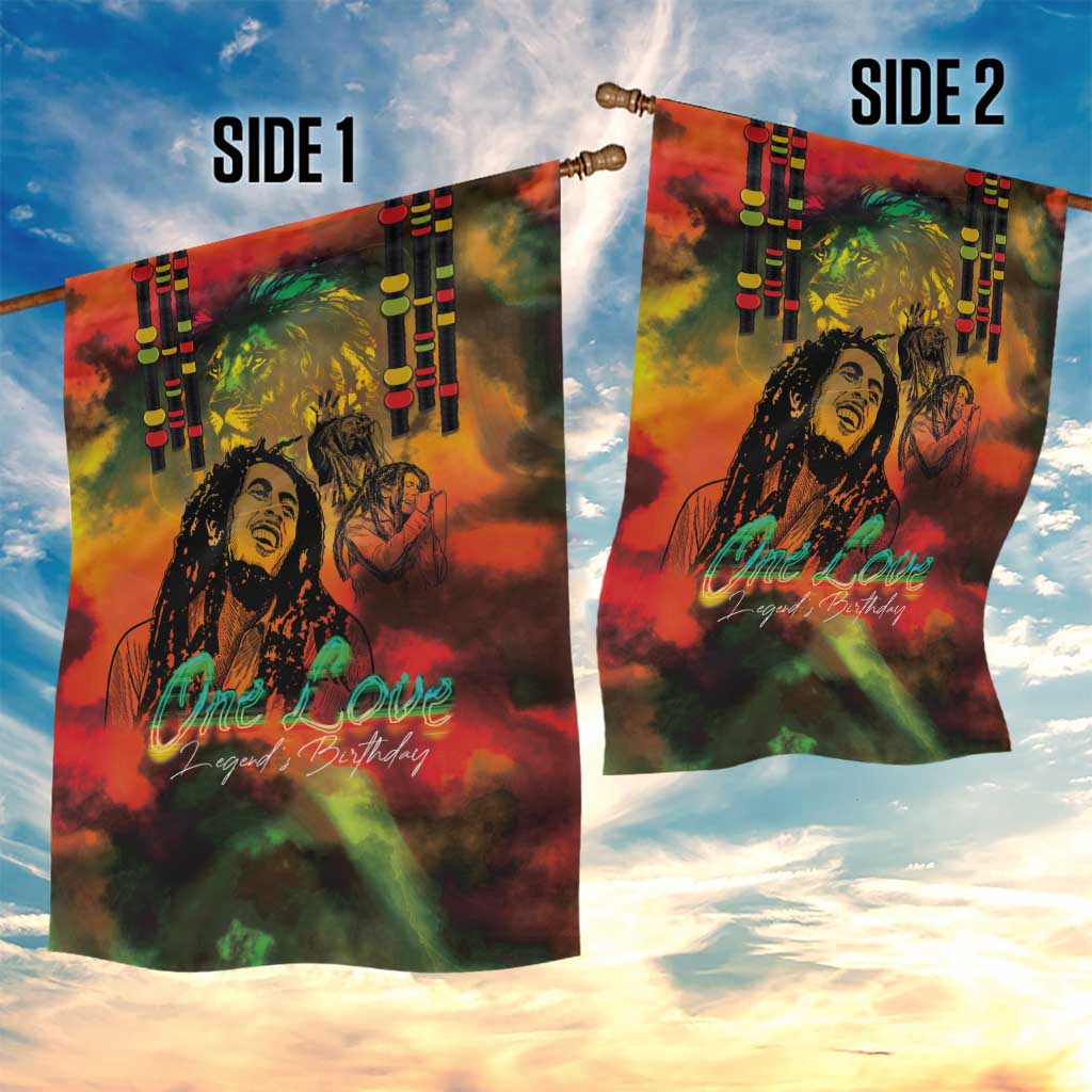 Afro-Jamaican Reggae Legend's Birthday Garden Flag One Love Jamaica LT03