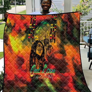 Afro-Jamaican Reggae Legend's Birthday Quilt One Love Jamaica LT03