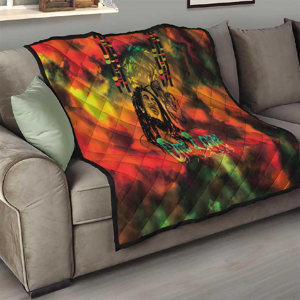Afro-Jamaican Reggae Legend's Birthday Quilt One Love Jamaica LT03