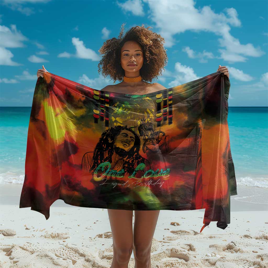 Afro-Jamaican Reggae Legend's Birthday Sarong One Love Jamaica LT03