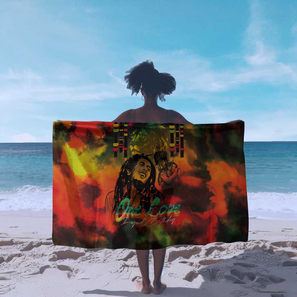 Afro-Jamaican Reggae Legend's Birthday Sarong One Love Jamaica LT03