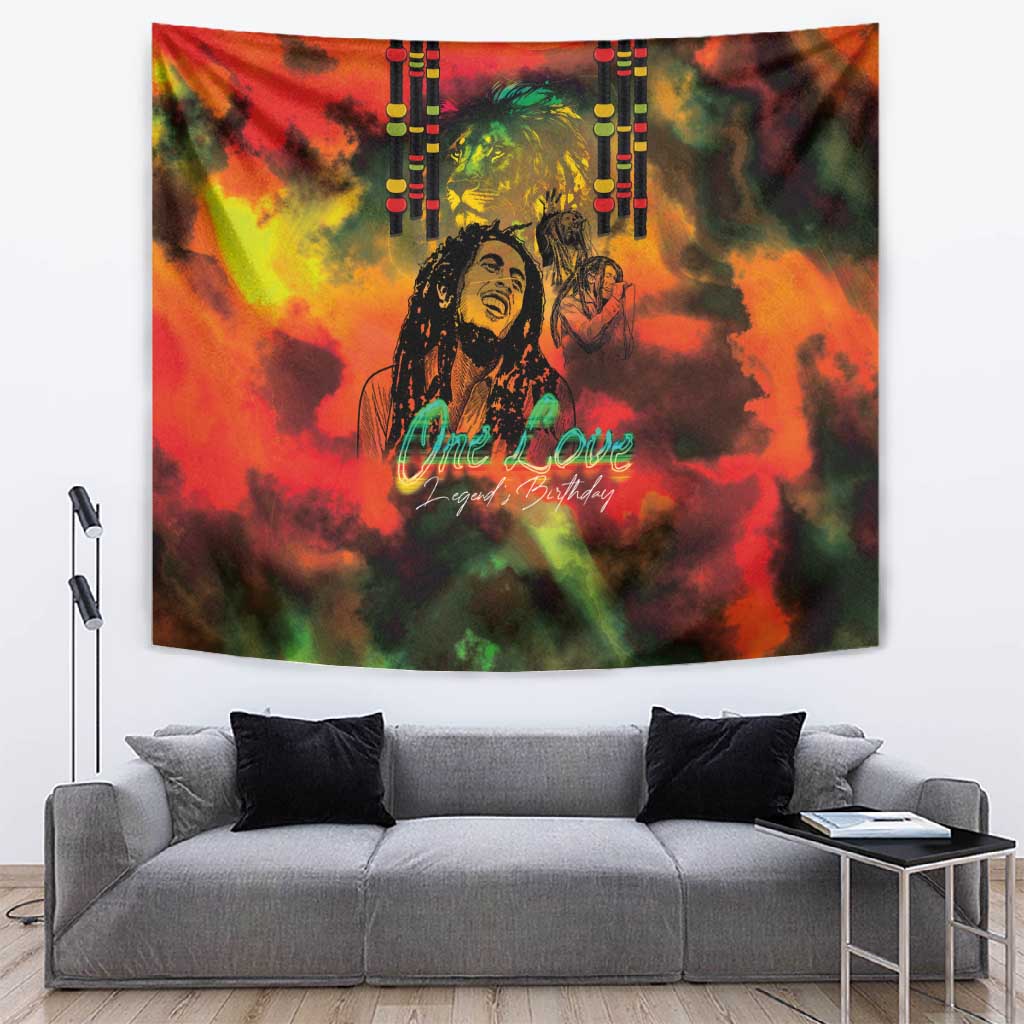 Afro-Jamaican Reggae Legend's Birthday Tapestry One Love Jamaica LT03