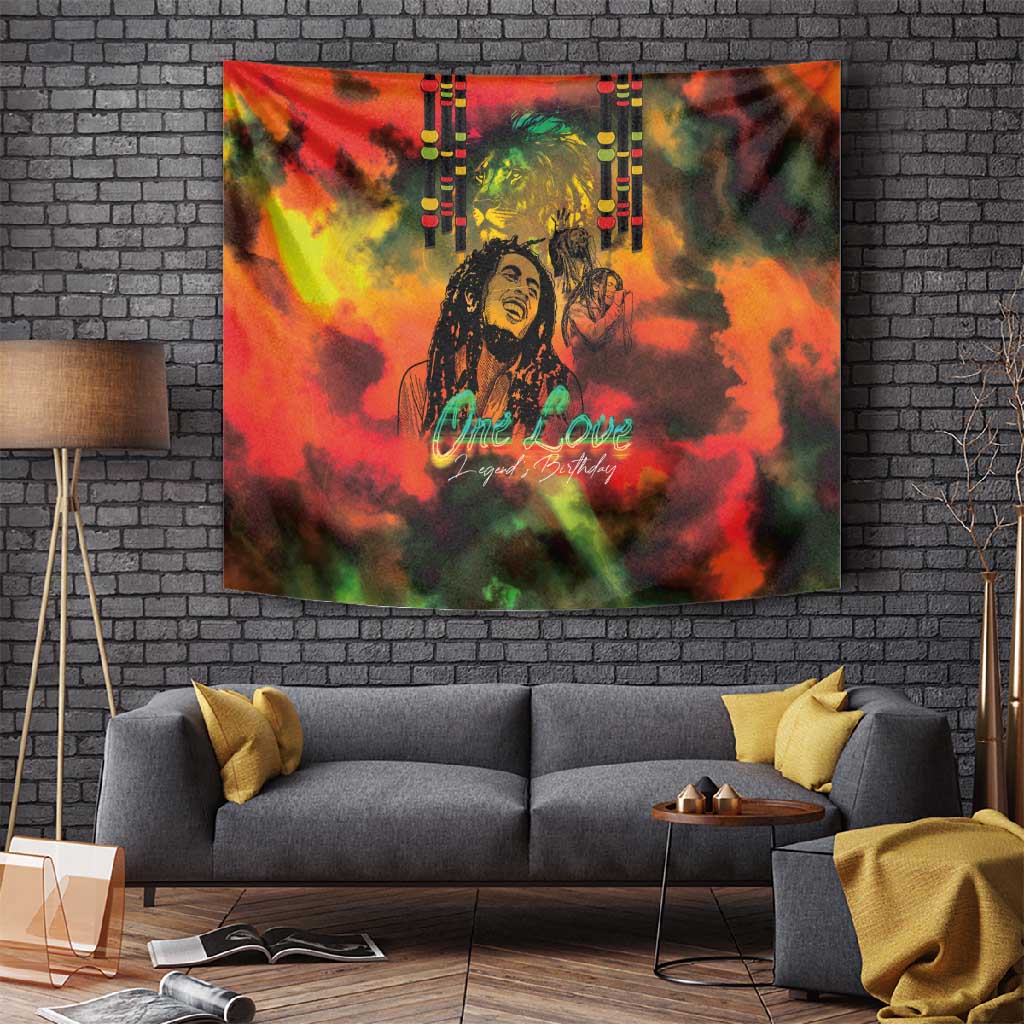 Afro-Jamaican Reggae Legend's Birthday Tapestry One Love Jamaica LT03