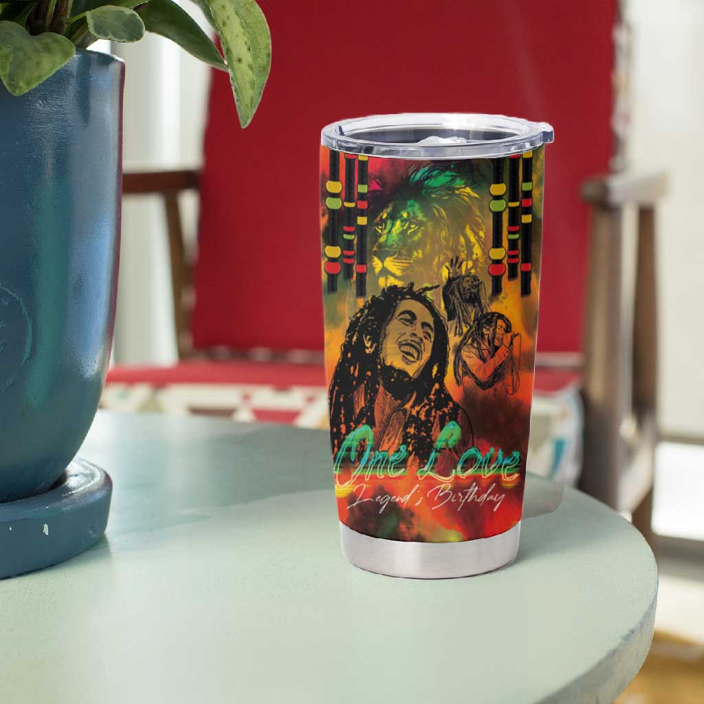 Afro-Jamaican Reggae Legend's Birthday Tumbler Cup One Love Jamaica LT03