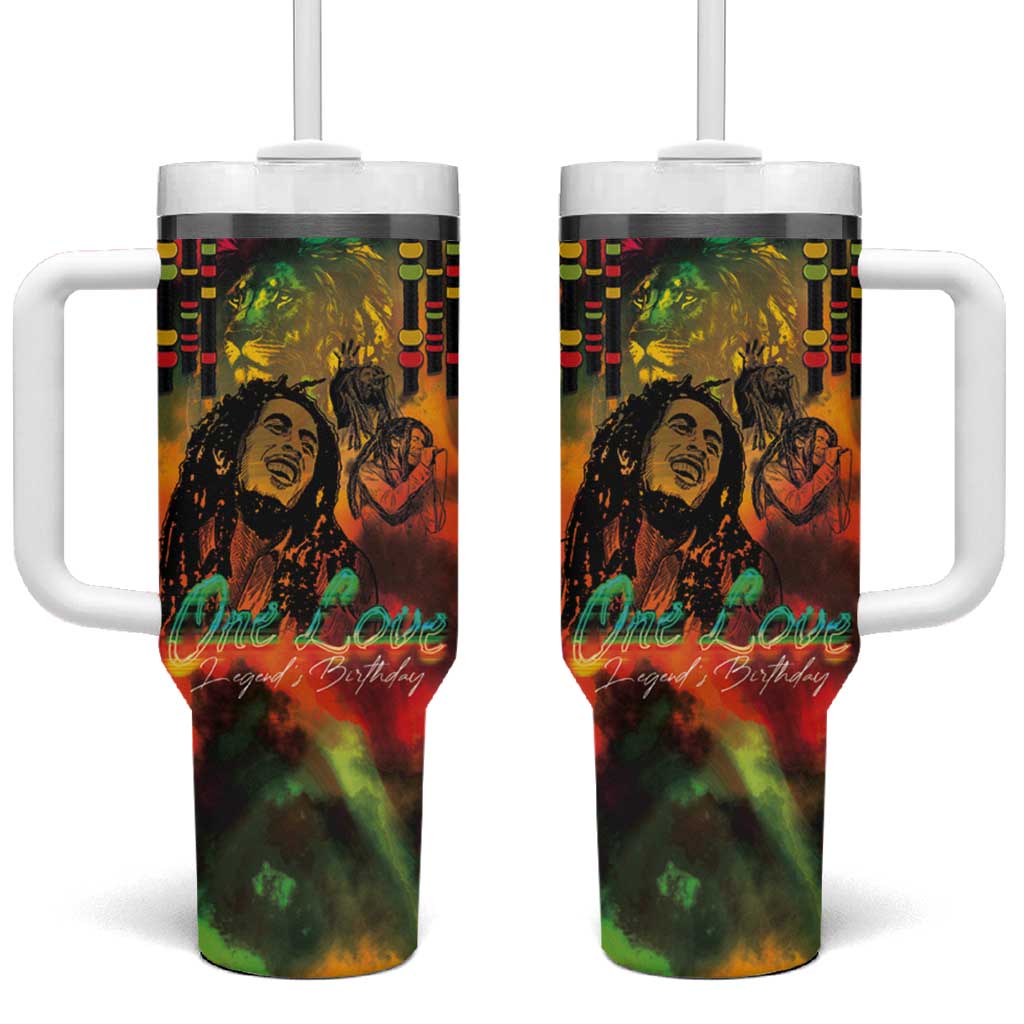 Afro-Jamaican Reggae Legend's Birthday Tumbler With Handle One Love Jamaica LT03