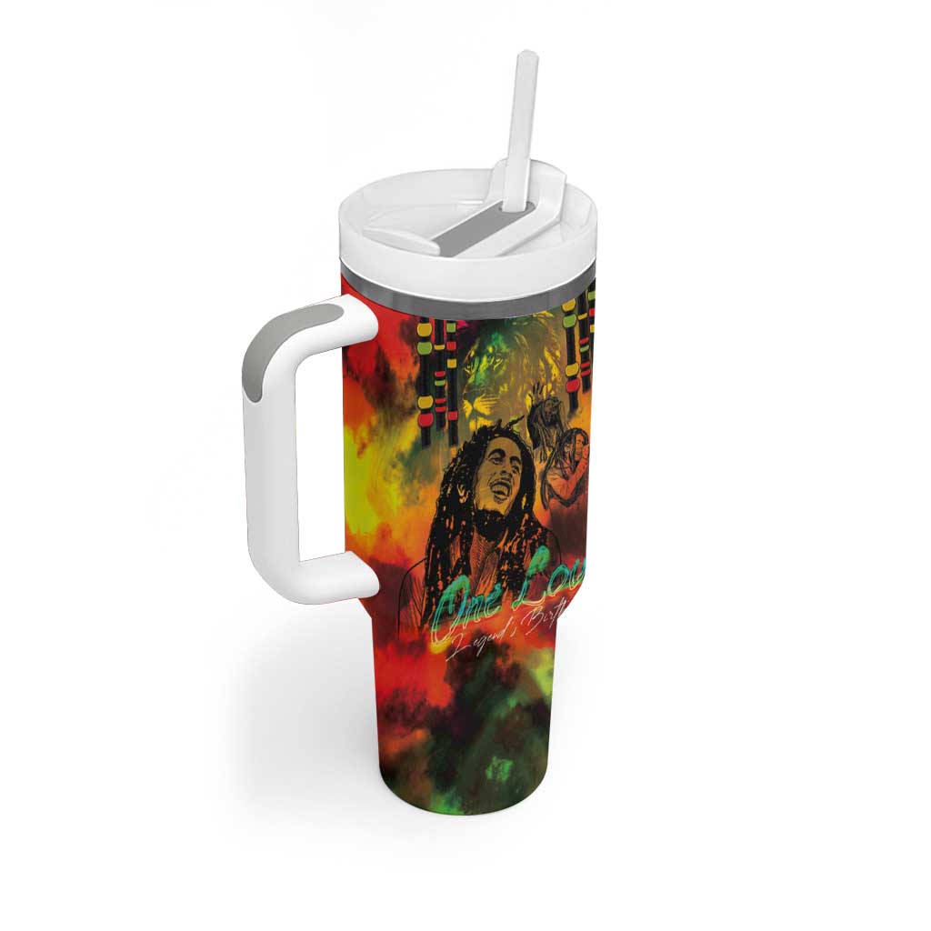 Afro-Jamaican Reggae Legend's Birthday Tumbler With Handle One Love Jamaica LT03