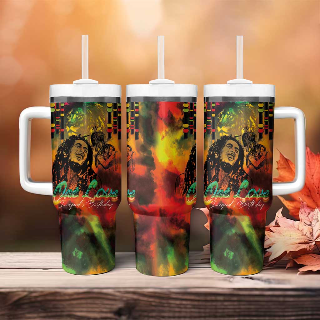 Afro-Jamaican Reggae Legend's Birthday Tumbler With Handle One Love Jamaica LT03