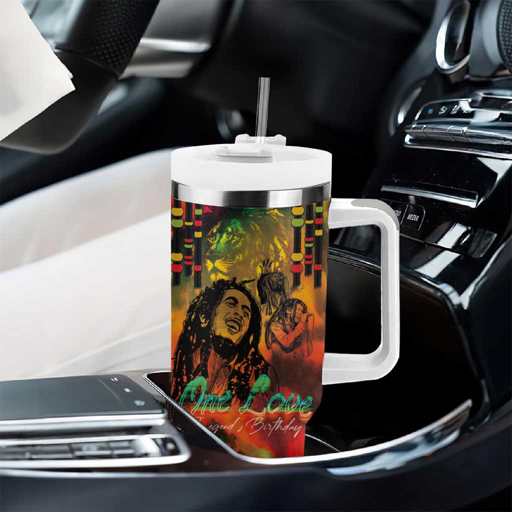 Afro-Jamaican Reggae Legend's Birthday Tumbler With Handle One Love Jamaica LT03