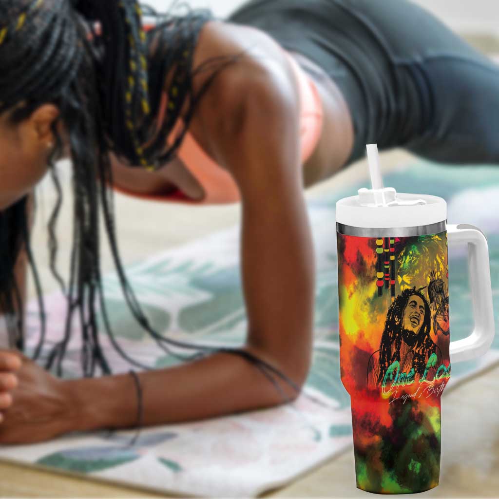 Afro-Jamaican Reggae Legend's Birthday Tumbler With Handle One Love Jamaica LT03