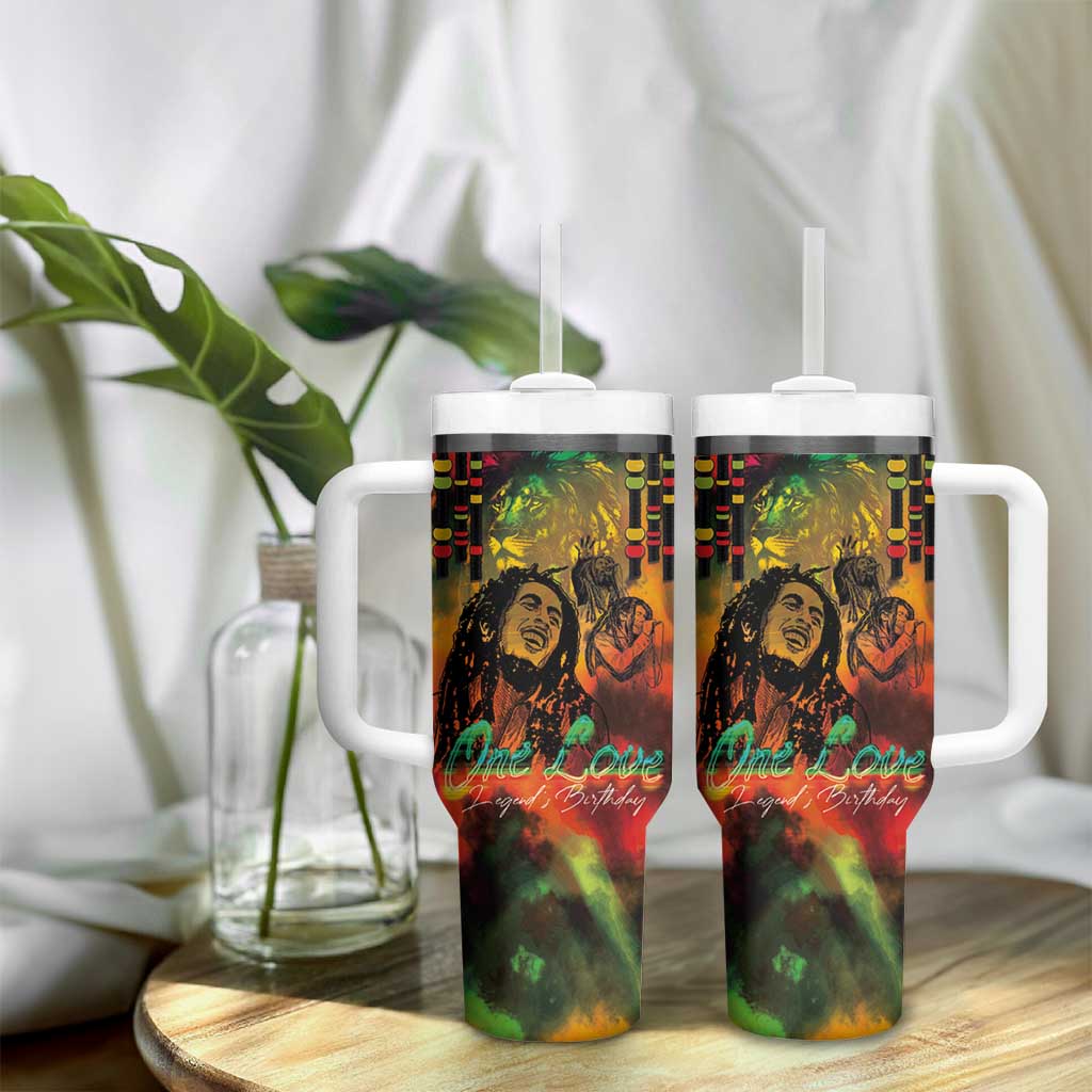 Afro-Jamaican Reggae Legend's Birthday Tumbler With Handle One Love Jamaica LT03
