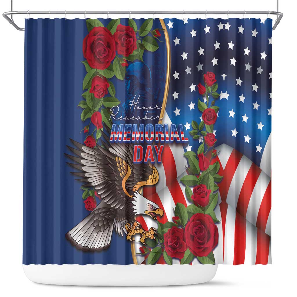 United States Memorial Day-Honor and Remember Shower Curtain LT03
