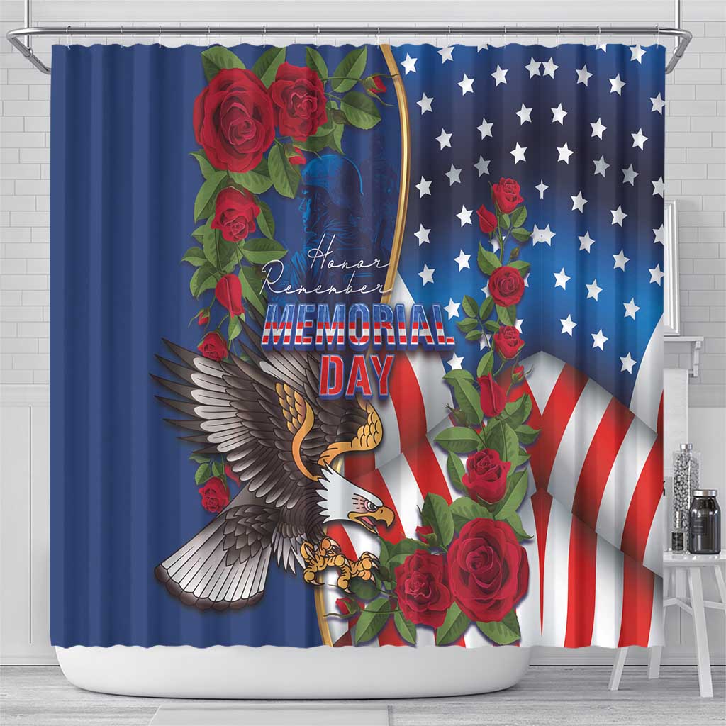United States Memorial Day-Honor and Remember Shower Curtain LT03