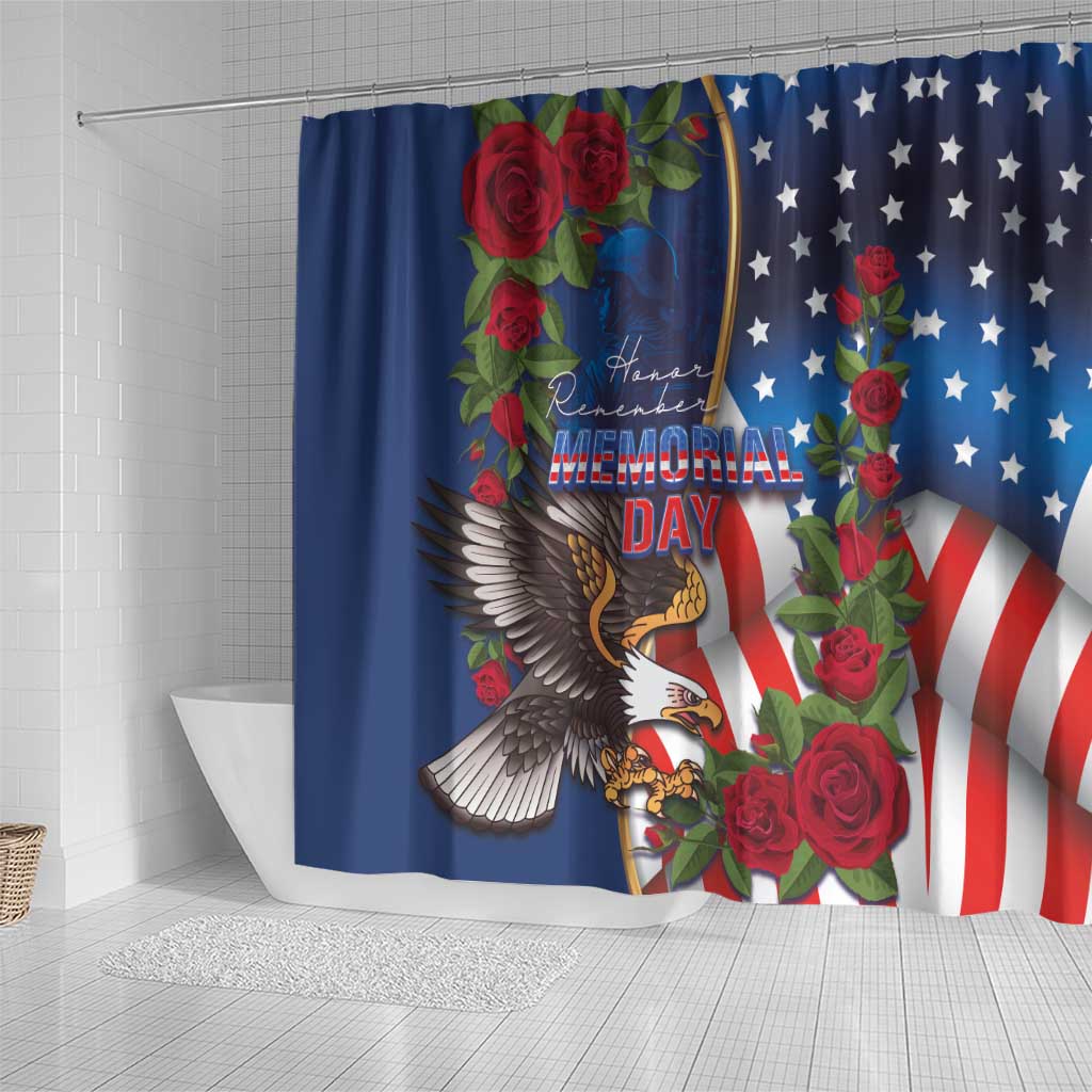 United States Memorial Day-Honor and Remember Shower Curtain LT03
